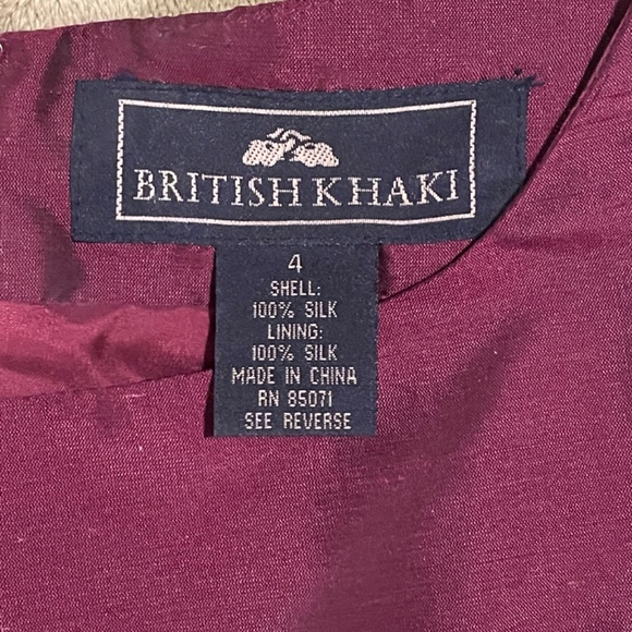 Gorgeous Burgundy Silk Shantung Beaded Tank - Size 4 - Brand NWOT but never worn - Picture 3 of 6